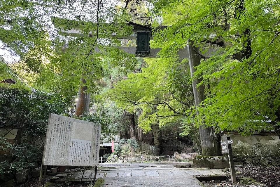 上醍醐の登山口の鳥居